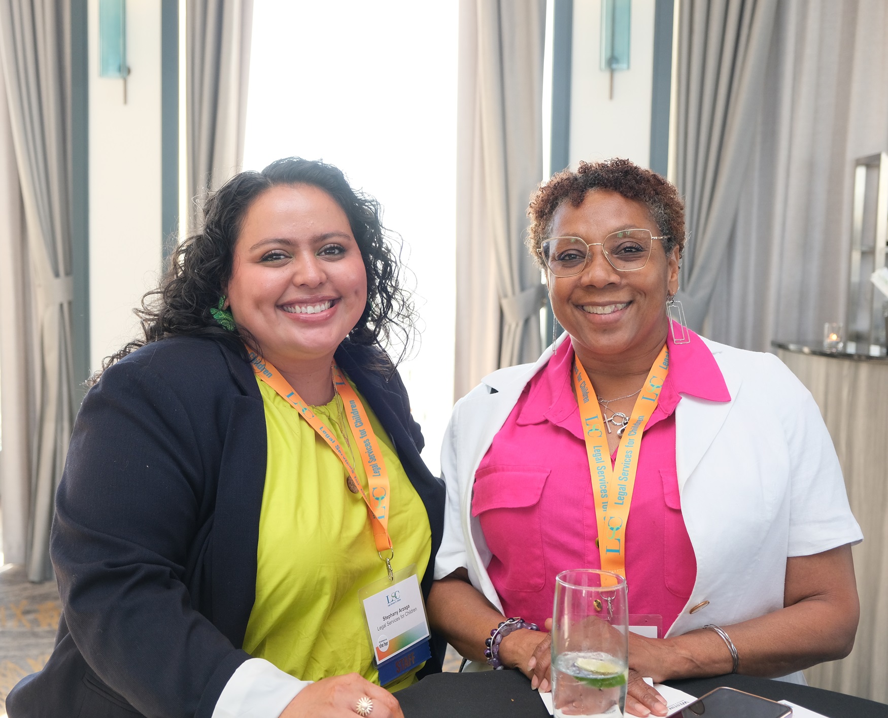 LSC's Associate Legal Director Stephany Arzaga and Legal Director Nedra Shawler at LSC's 2024 annual event